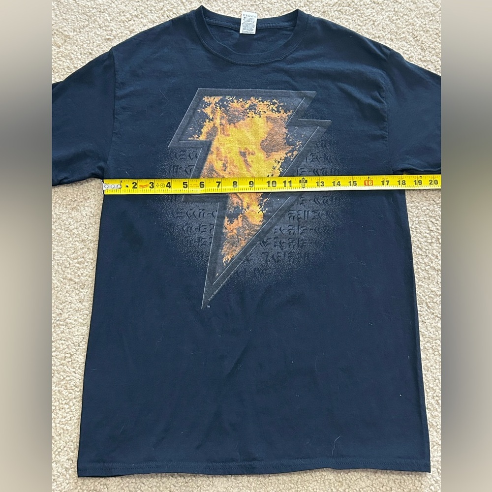 DC Comics Black Adam Lightning Bolt Logo Graphic Print Medium Shirt - Picture 6 of 7